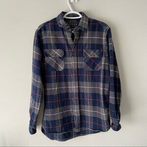 JACHS New  York Flannel Plaid Button Shirt